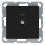 Розетка телевизионная оконечная TV Ф9.5мм механизм антрацит Jasmart G6001B