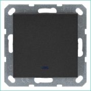 Выключатель 1-кл. 10А IP20 с подсветкой механизм антрацит Jasmart G3011NB