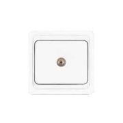 Розетка телевизионная TV 1-м СП Валери бел. UNIVersal В0027