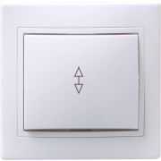 Переключатель проходной 1-кл. СП Кварта 10А IP20 ВСп10-1-0-КБ бел. GENERICA EVK12-K01-10-DM