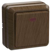 Выключатель 1-кл. ОП Октава 10А IP20 ВС20-1-1-ОД с индикацией дуб GENERICA EVO11-K04-10-DC