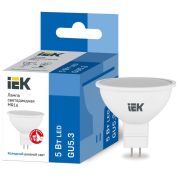 Лампа светодиодная MR16 софит 5Вт 230В 6500К GU5.3 IEK LLE-MR16-5-230-65-GU5