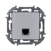 Розетка компьютерная Inspiria RJ45 кат.5E UTP алюм. IEK 673827