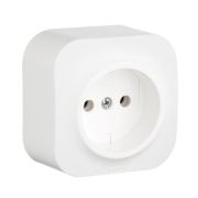 Розетка 1-м ОП Quteo 16А IP20 2P без заземл. без защ. шторок бел. IEK 782210